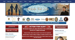 Desktop Screenshot of priestsforlife.org